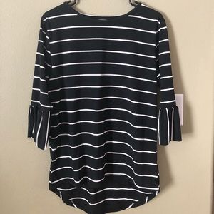 Black and White Striped Top